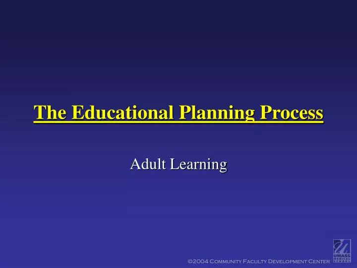 the educational planning process