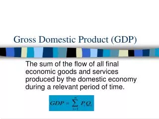 gross domestic product gdp