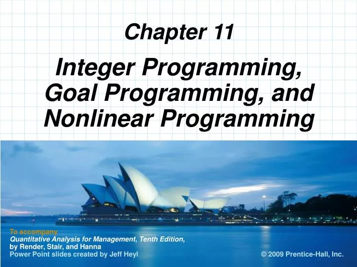 integer programming goal programming and nonlinear programming