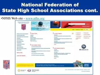 National Federation of State High School Associations cont.