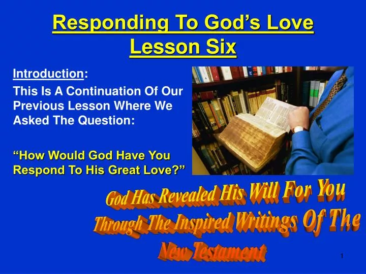 responding to god s love lesson six