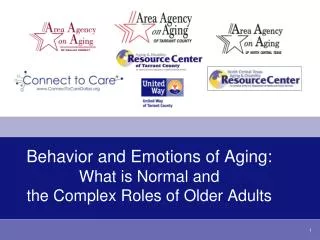 Behavior and Emotions of Aging: What is Normal and the Complex Roles of Older Adults