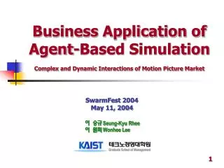 Business Application of Agent-Based Simulation Complex and Dynamic Interactions of Motion Picture Market