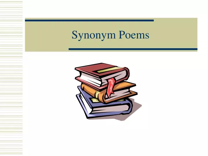 synonym poems