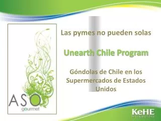 Las pymes no pueden solas Unearth Chile Program Góndolas de Chile en los Supermercados de Estados Unidos