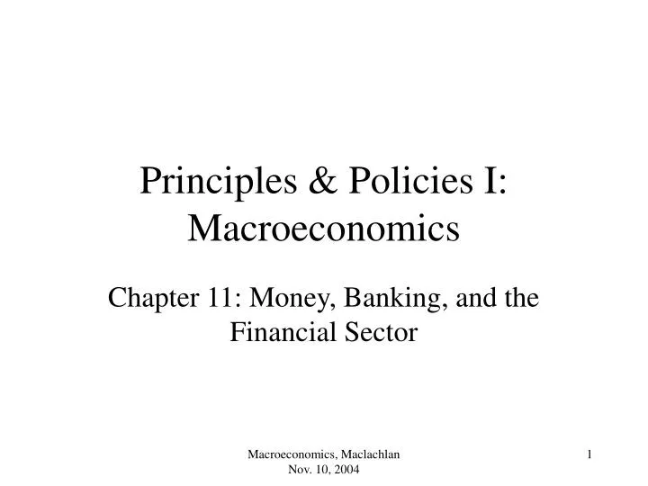 principles policies i macroeconomics