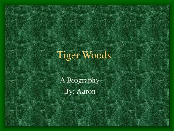 tiger woods