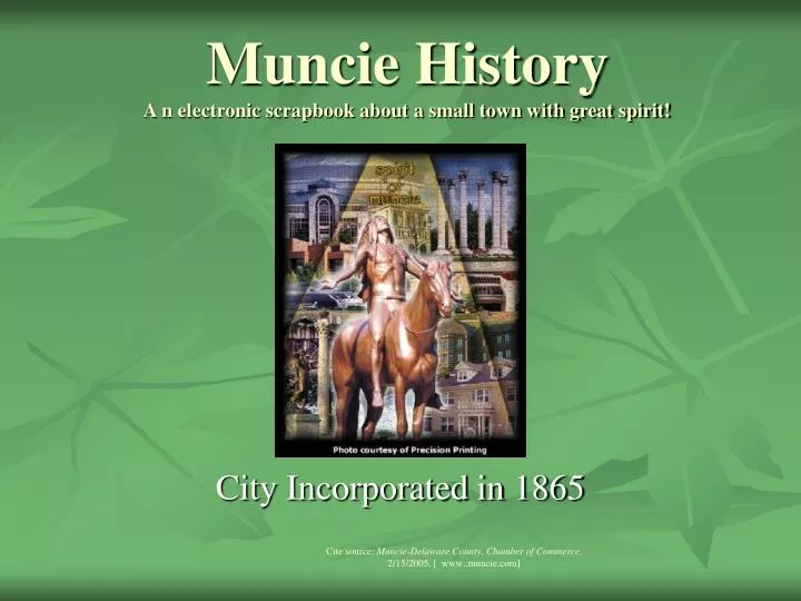 muncie history a n electronic scrapbook about a small town with great spirit