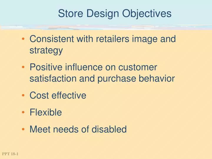 store design objectives