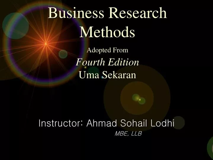 business research methods adopted from fourth edition uma sekaran