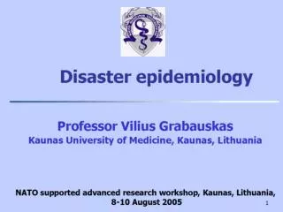 Disaster epidemiology