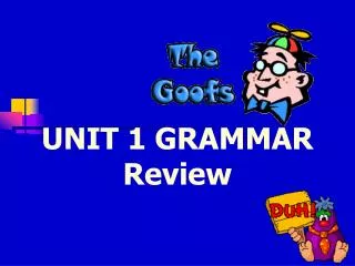UNIT 1 GRAMMAR Review