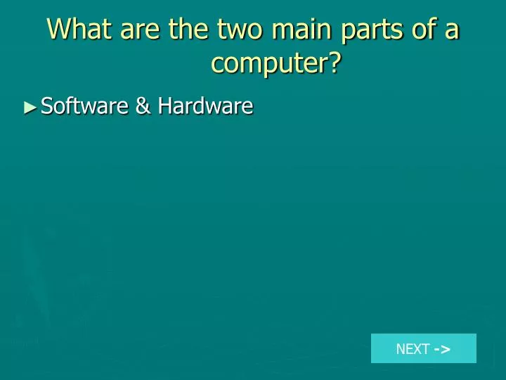 what are the two main parts of a computer