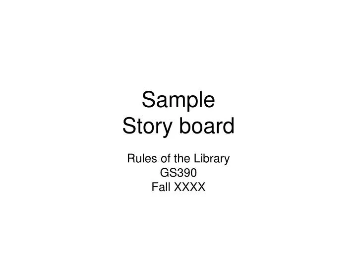 sample story board