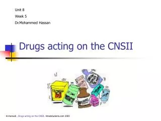 Drugs acting on the CNSII