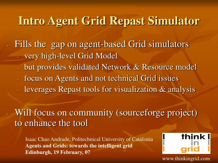 intro agent grid repast simulator