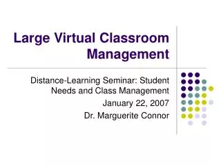 Large Virtual Classroom Management