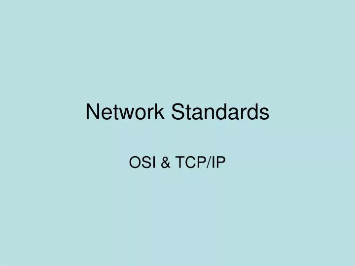 network standards