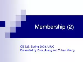 Membership (2)