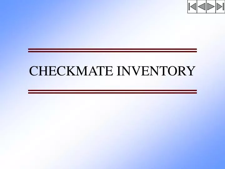 checkmate inventory