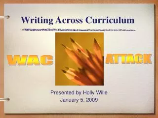 Writing Across Curriculum