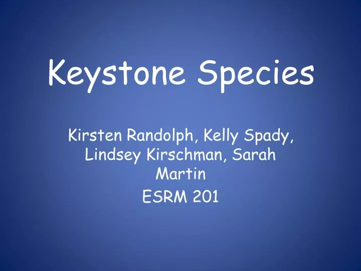 keystone species
