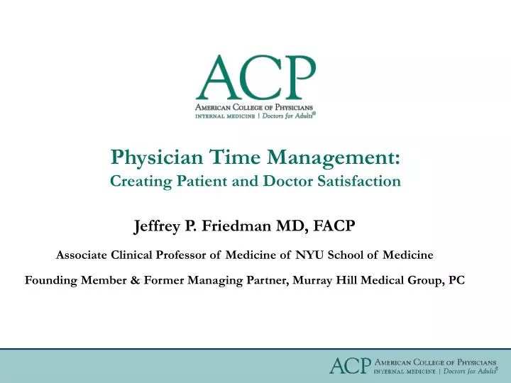 physician time management creating patient and doctor satisfaction
