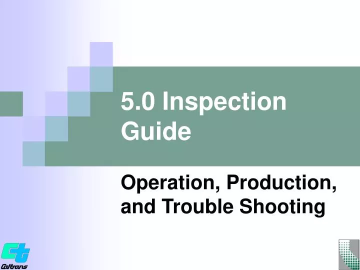 5 0 inspection guide