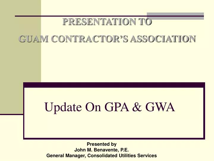 update on gpa gwa