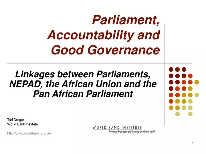parliament accountability and good governance