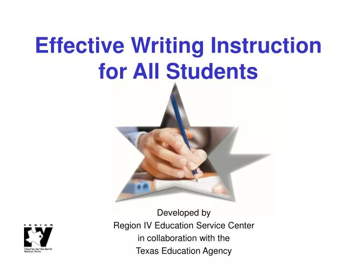 effective writing instruction for all students