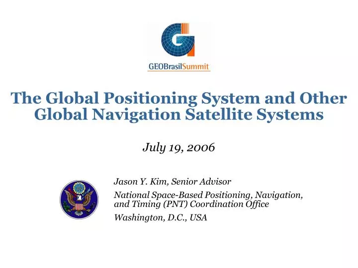 the global positioning system and other global navigation satellite systems