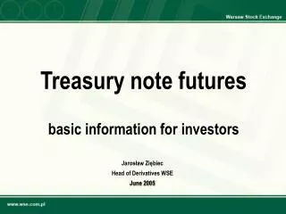 Treasury note futures basic information for investors