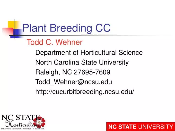 plant breeding cc