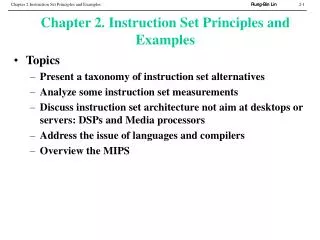 Chapter 2. Instruction Set Principles and Examples