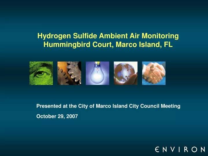 hydrogen sulfide ambient air monitoring hummingbird court marco island fl