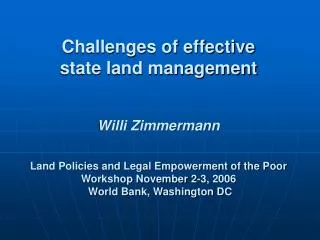Challenges of effective state land management