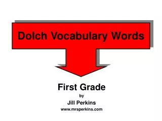 dolch vocabulary words
