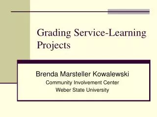 Grading Service-Learning Projects