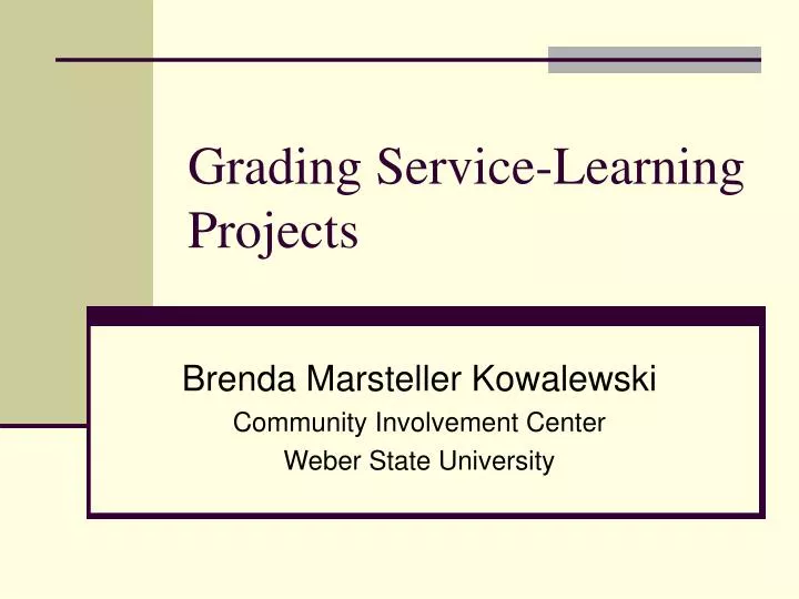 grading service learning projects