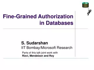 Fine-Grained Authorization in Databases