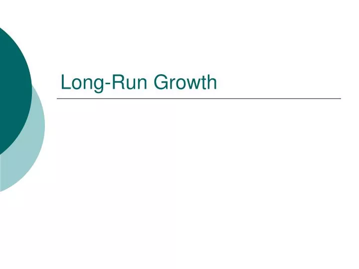long run growth