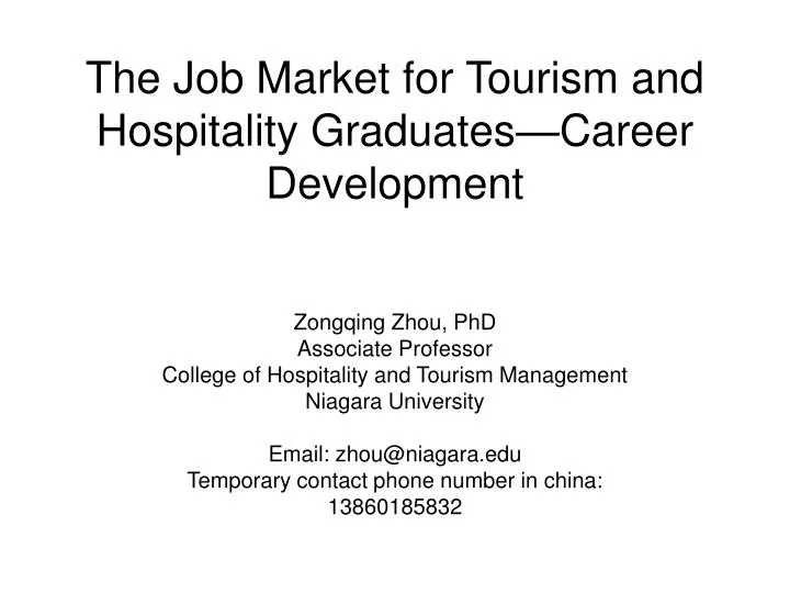 the job market for tourism and hospitality graduates career development