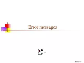 Error messages