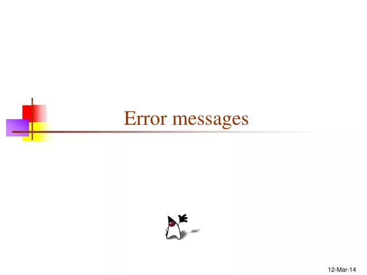error messages