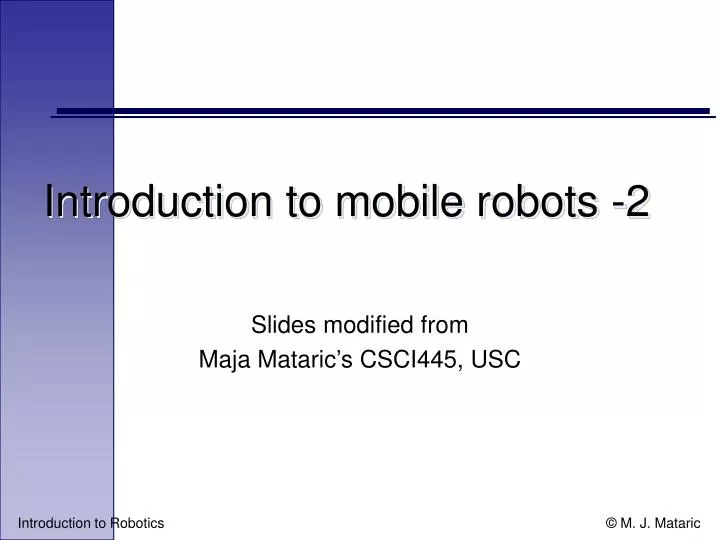 introduction to mobile robots 2