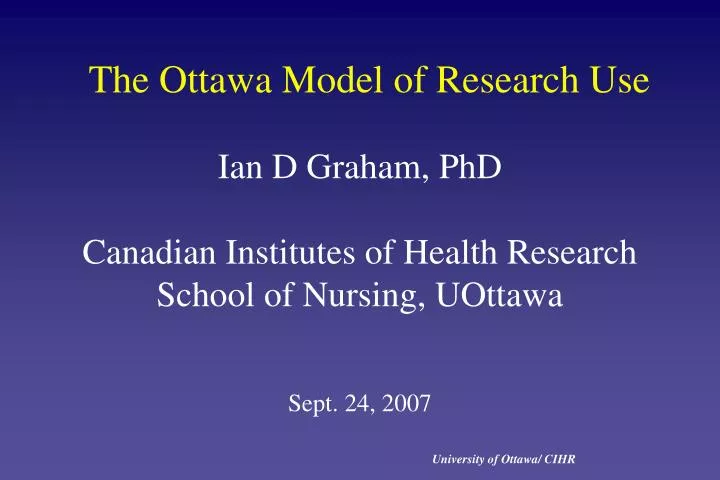 the ottawa model of research use