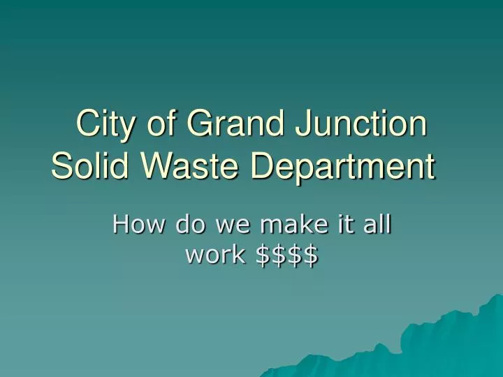 city of grand junction solid waste department