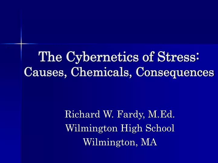 the cybernetics of stress causes chemicals consequences