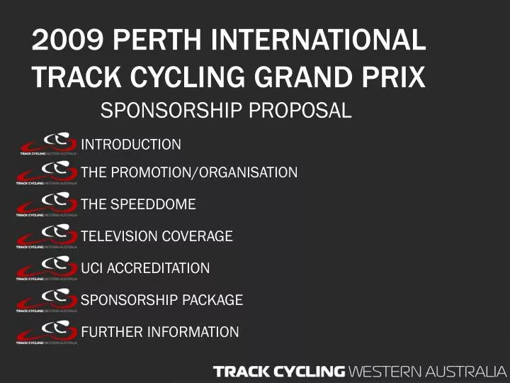 2009 perth international track cycling grand prix
